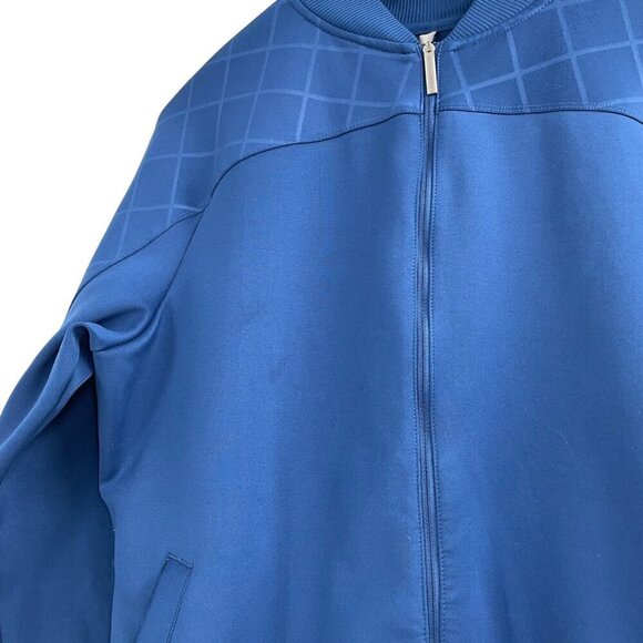 Nike Golf Dri Fit Blue Full Zip Collarless Jacket Mens Size Large Outdoor - Picture 3 of 13
